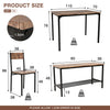 3/4 Piece Dining Table Chair Set Kitchen Wooden Compact Metal Frame 2 or 4 Seat