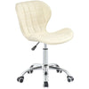 Cushioned Computer Desk Office Chair Chrome Lift Swivel Small Adjustable