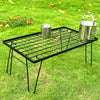 Stackable Folding Camping BBQ Table Metal Wire Rack Shelves Grill Net Outdoor