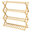 Bamboo Shoe Rack Foldable Shelves Footwear Storage Shelf Organizer Wood Pergola