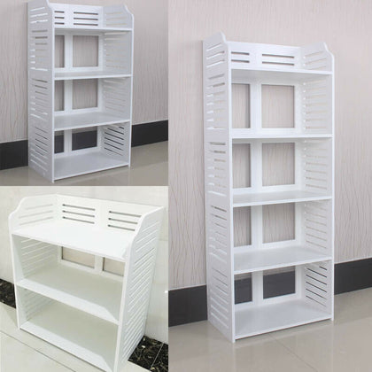 White Wooden Shoe Storage Rack Display Stand Organiser Unit Cabinet Book Shelves