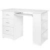 Modern PC Computer Table Student Study Desk 3 Shelves 3 Drawers Keyboard Tray