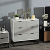 Modern Wooden Chest of 4 Drawers Sideboard Dresser for Bedroom Living Room