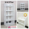 3/4/5 xTiers Corner Shelf Unit Storage Bookcase Display Stand Shoe Rack Bathroom