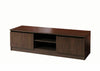 Modern TV Unit Cabinet Stand 120cm Media 2 Doors + Shelf Walnut Dark Oak