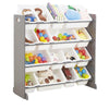 Children Kids Toy Storage Unit Playroom Shelf Organizer Rack 16 Plastic Boxes