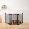 Pet Dog Fence Barrier 3/5/6/8 Panels Folding Metal Playpen Enclosure Cage Gate