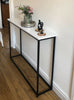 Slim Hallway Console Table Narrow Industrial Sideboard Display Unit Metal Desk