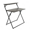 Study Coffee Table Foldable Computer Desk Laptop Double Layers Dark Walnut New