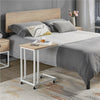 Mobile Side Table, C Shaped Sofa End Table, Coffee Snack Table for Living Room