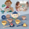 Kids Party Time Tea Pot Set Role Pretend Play Toy Playset Gift with Sound 14Pcs