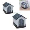 Plastic Dog Cat Kennel Pet House Weatherproof Animal Shelter+WindShield/skylight