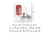 6 Londoner’s Tiles Mix Wall Stickers Home Decorations - 15 cm x 15 cm - 24 pcs.
