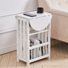 Side End Table With Storage Shelf Magazine Rack Folding Coffee Table Lamp Stand