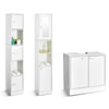 Bathroom Cabinet w/ Doors&Shelves Cupboard Storage Unit 3 Styles Furniture White