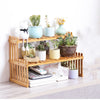 Display Plant Rack Flower Pots Storage Bamboo Shelf Succulent Cactus Garden