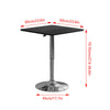 Round/Square Bar Table Adjustable Height Rotating Tabletop Breakfast Dining Room