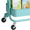 3 Tier Slim Kitchen Storage Trolley Cart Rack Tray Shelf Rolling Wheel W/ Handle