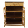 Shoe Rack Shoes Storage Cabinet Unit Stand Cupboard 2 Doors Organiser Bamboo