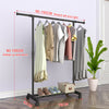 Single/Double Adjustable Closet Hanger Organizer Storage Rail Clothes Ra