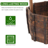 Wooden Wishing Well Planter Outdoor Flower Pot Backyard Garden Décor