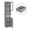 Bathroom Cabinet w/ Doors&Shelves Cupboard Storage Unit 5 Styles Furniture Grey