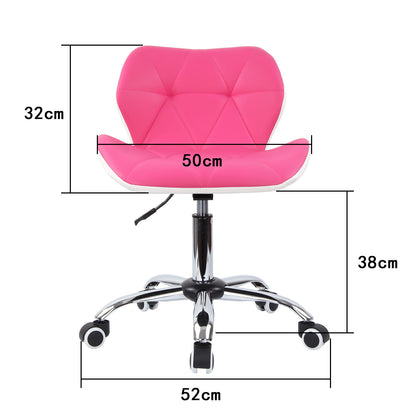 Cushioned Computer Desk Office Chair Chrome Legs Lift Swivel Adjustable Fashion