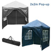 Folded Gazebo Marquee Party Tent Waterproof Garden Outdoor Pop Up Canopy 2x2m