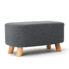 Linen Fabric Padded Stool Bench Footstool Pouffe Living Room Bedroom Footrest