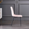 4X Dining Chairs Set Velvet Padded Seat Metal Legs Kitchen Chair Home Pink UK