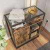 Industrial Style Cabinet Storage Cupboard Slim Unit Small Sideboard Vintage