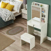 Dressing Vanity Table Set Makeup Desk Sliding Mirror W/Drawer Shelves Storage UK