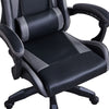 Grey Ergonomic Gaming Chairs Faux Leather Adjustable Swivel Computer Desk Chair