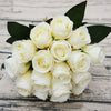 18 Heads Silk Rose Artificial Fake Flowers Bouquet Wedding Home Party Decor UK