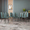 Mondeer Dining Chairs Set 2/4/6 Fabric Upholstered Seat Metal Legs Dining Room