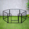 Folding Pet Run 6 Panel Metal Cage Puppy Dog Rabbit Fence Play Pen Enclosure