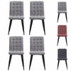 Set of 4 Dining Chairs Padded Seat Retro Metal Legs Office Kitchen Lounge Chair