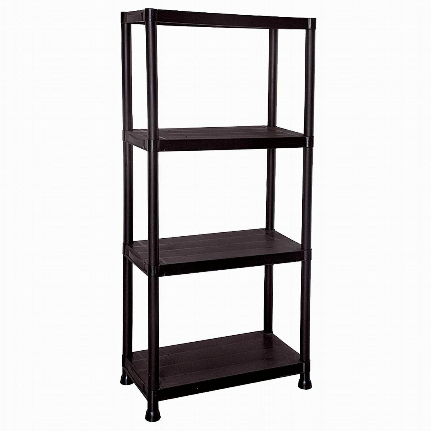 4/5 TIER PLASTIC SHELVING UNIT STORAGE RACKING SHELVES GARAGE WAREHOUSE SHED