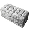 40" Large 12 Diamante Crushed Velvet Ottoman Storage / Blanket Toy Box cheapest