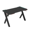 Ergonomic Gaming Table LED Computer Racing Desk RGB & Cup Holder Headphone Hoder