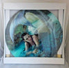 Hidden Depths Mermaid Anne Stokes Glass Table Circle Round Side Lamp Plant Stand