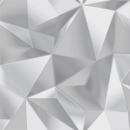 Debona Spectrum Silver Grey 3D Effect Geometric Shape Modern Wallpaper 5020