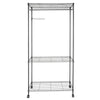 Double Layer Clothes Rail Hanging Shoe Rack Mesh Shelf Storage Height Adjustable