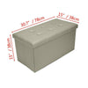 Practical PU Leather Bedroom Foldable Ottoman Storage Foot Stool Seat Box UK