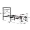 Single Double Bed Solid 3FT 4FT6 Metal Beds Frame Modern Bedroom Furniture