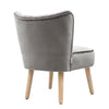 Velvet Accent Oyster Cocktail Sofa Armchair Bedroom Lounge Tub Chair Upholstered