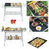 Fold Barbecue Charcoal Grill Stainless Steel BBQ Patio Outdoor Camping Silver UK