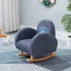 Kids Wooden Rocking Chair Sofa Foldable Backrest Armchair Toddler Rocker Chair
