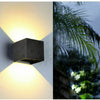 Black Cube Outdoor Night Wall LED Light Lamp Different Light Effect Modern Style