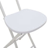 2/4 Chairs Round Bistro Set Outdoor Garden Table & Chair with Backrest White UK